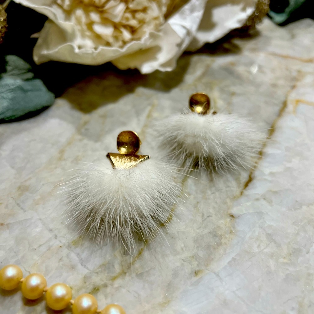 Anthropologie Feather Earrings